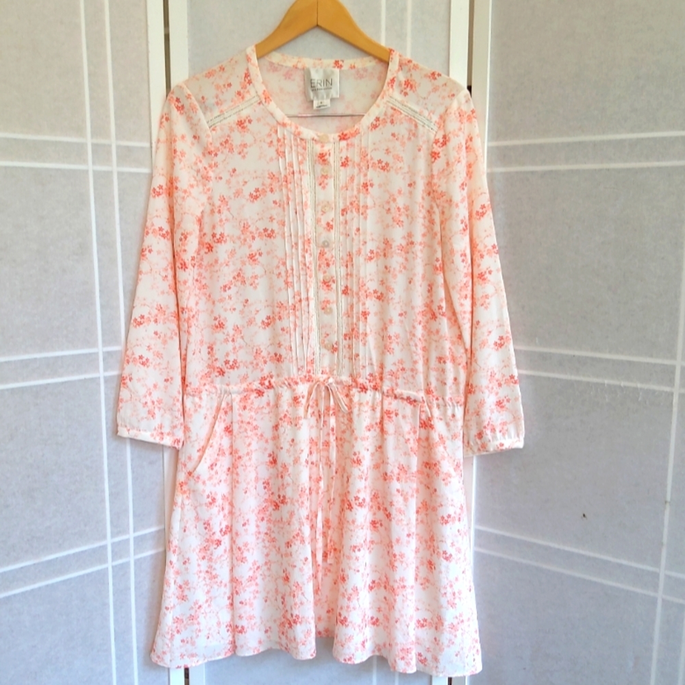 NWOT! ERIN by Erin Fetherson white floral boho dress